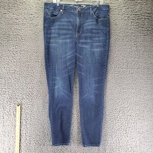 Seven7 Jeans Womens Size 14 Blue Denim Stretch Mid-Rise Skinny